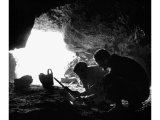 The cave in which the Bedouin youngster Mohammed `the Wolf` discovered a scroll of Isaiah in 1947.